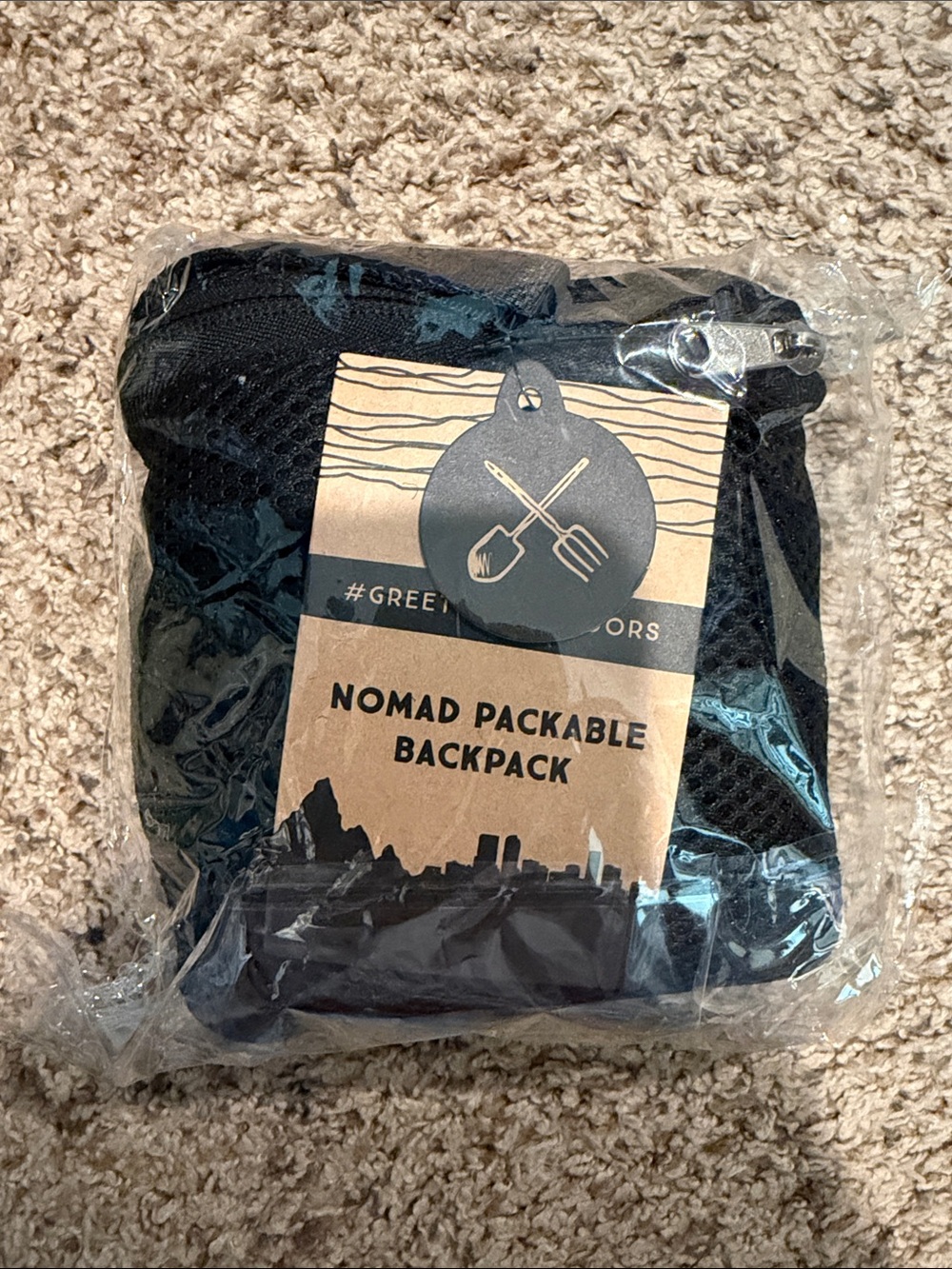 Packable Black Travel Backpack - Lightweight Foldable Daypack